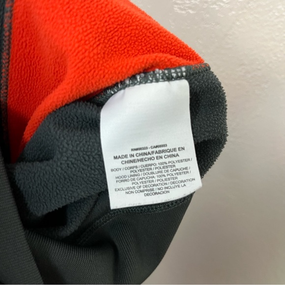 Nike THERMA-FIT long sleeve gray orange hoodie sweatshirt size M - Picture 3 of 8